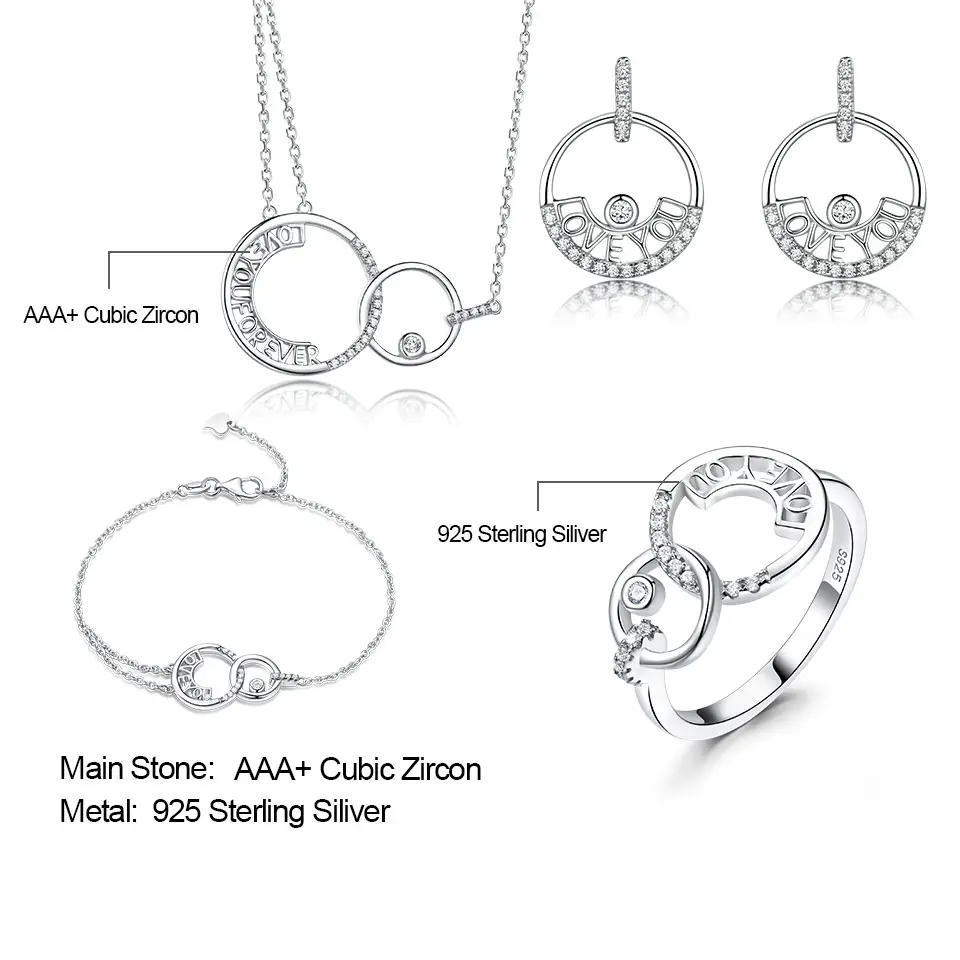 Trendy-Letter-Jewelry-925-Sterling-Silver-Bracelet-Chain-Earrings-Rings-For-Women-Mother-s-Day (6)