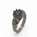 Black Gemstone Multi Color Diamond Finger Rings For Women