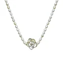 Camellia Flower Baroque Pearl Chain Necklace