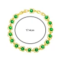 Imitation Emerald/Ruby/Diamond Butterfly Charms Bracelet for Women