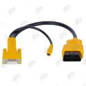 OBD male to DB-15Pin+DC cable