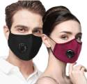 2 Pack Cotton Masks with 4 Air Filter