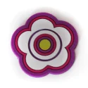 Flower rubber badge