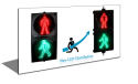 New look of 200mm led pedestrian signals