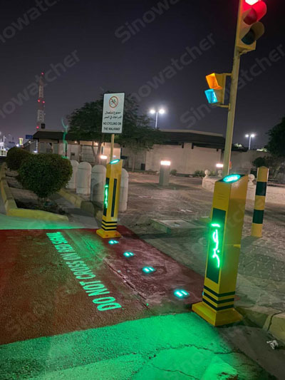 Smart Pedestrian Warning Bollards in Arab