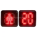200mm Square Red Man with Two Digits Countdown Timer Pedestrian Lights Module