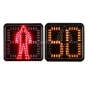 200mm Square Red Man with  Yellow Two Digits Countdown Timer Pedestrian Lights Module