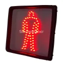 200mm Clear Square Lens Static Red Pedestrian Traffic Light Module