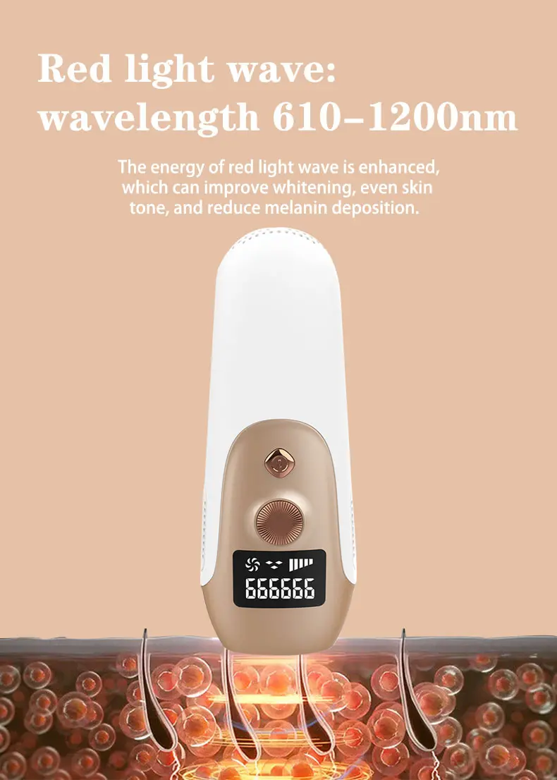 610-1200nm wavelength hair removal
