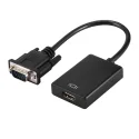 HD 1080P Plug and Play VGA to HDMI Cable Converter VGA to HDMI Audio Video Cable Adapter for PC Laptop to Monitor TV