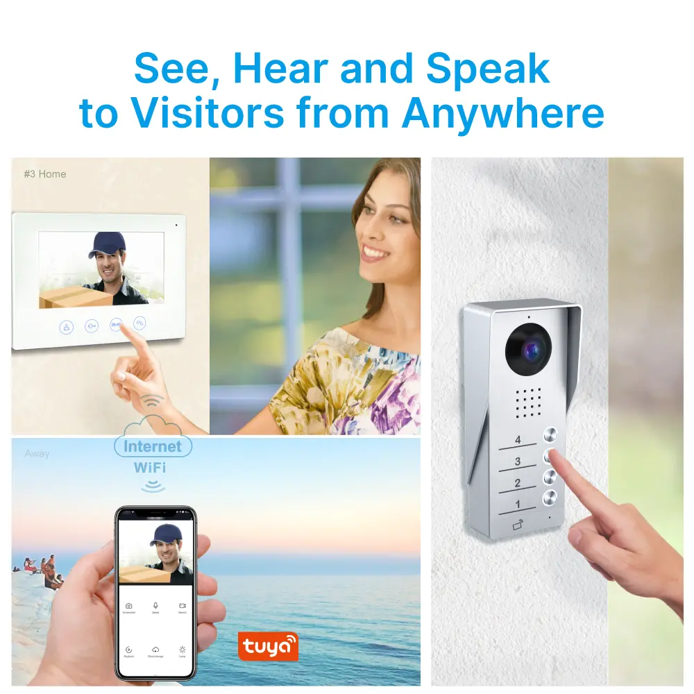 Video-door-phone,-RL-B17AE4-TY,-4-families,-4-wires,-Tuya-WiFi,-7”AHD-screen,-1024×600,-1080P-HD-camera,-hands-free,-ID-card-unlocking_02