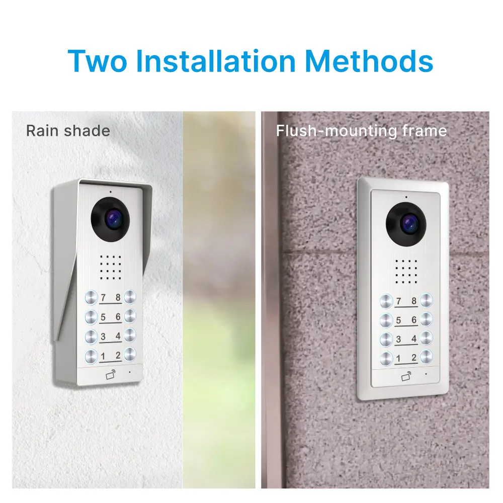 Intercom system, RL-617AE, analog, two wires, outdoor station for villa or buildings, numeric keypad, password/PIN, ID card access control _02