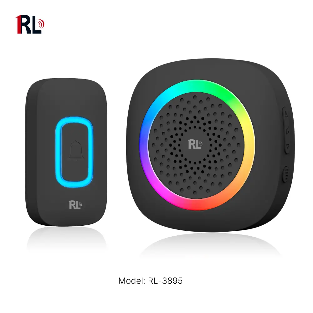 AC Wireless doorbell, door chime, RL-3895, battery powered, anti-interference, 60 tunes/melodies/ringtones, 433MHz, 150 meters_01