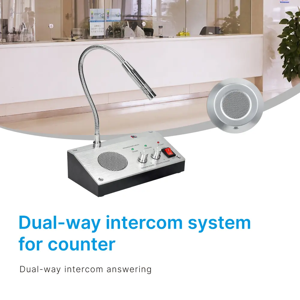 Intercom system, RL-9909, for bank counter window, dual-way intercommunication_02