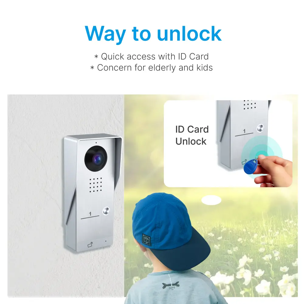 7 inch WIFI AHD Video Doorphone #RL-B17AE-TY - Camera light compensation at night. - Release the electric lock and gate lock. - With the Tuya Smart APP, you can remotely monitor, intercom and unlock. - Two million pixels AHD camera. - 16 melodies for option. _06