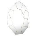 Gold Edge Oval Deco Mirror-MR004