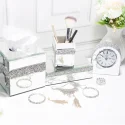 Mirrored Tissue Box With Crush Diamond(2)