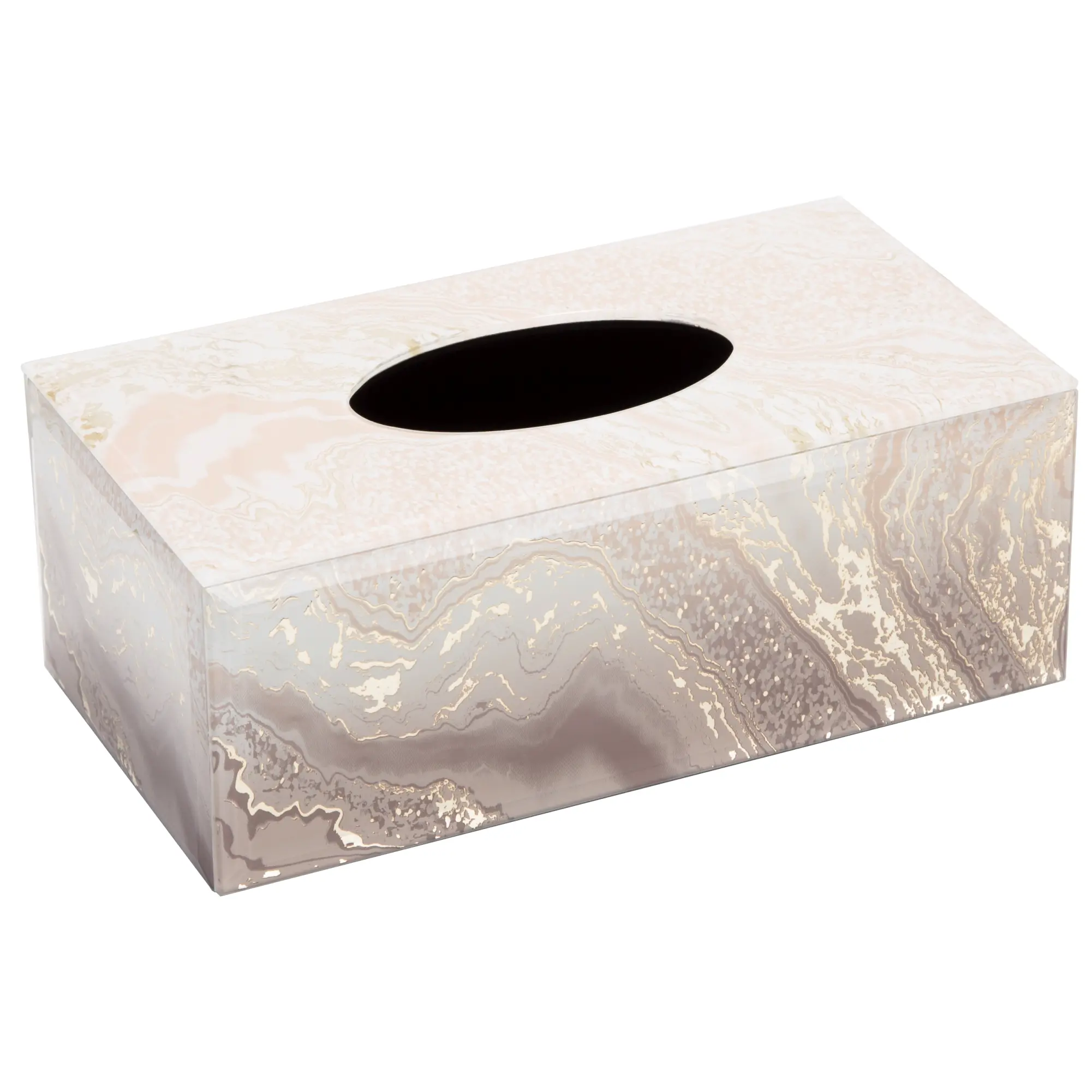 Rectangle Glass Tissue Box Cover (3)