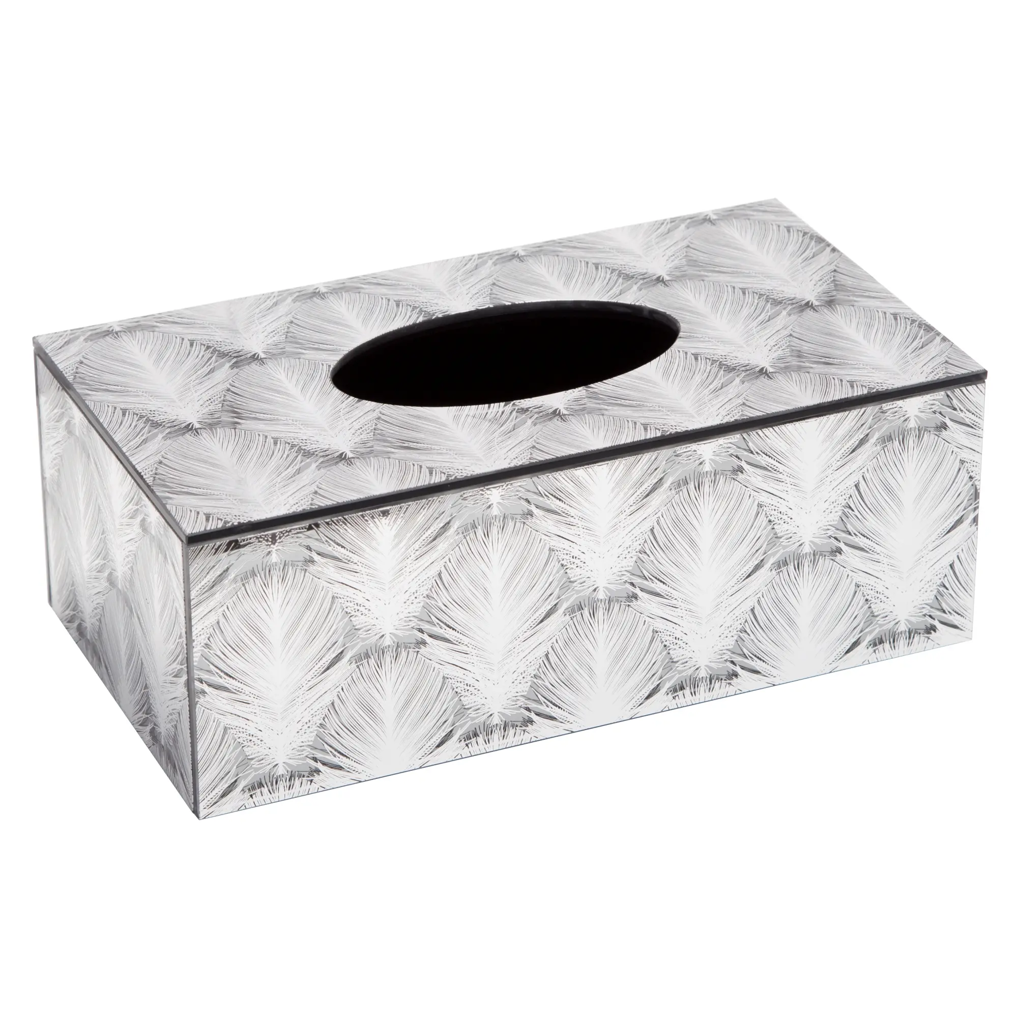 Rectangle Glass Tissue Box Cover (1)