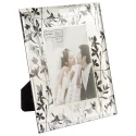 Watercolor Black Floral Glass Photo Frame-PF008