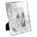 Black Lines Floral Mirrored Glass Photo Frame-PF005