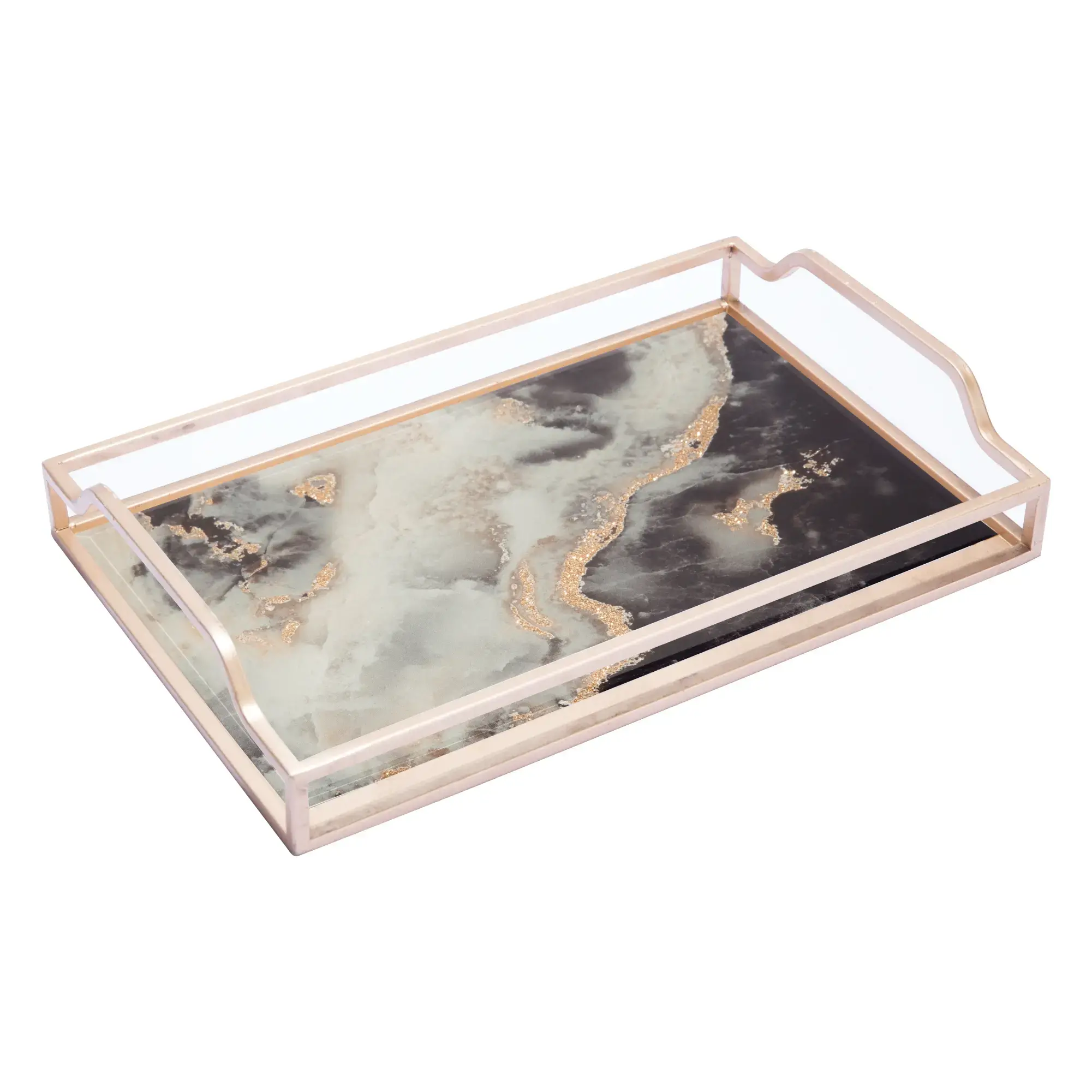 rectangular glass tray