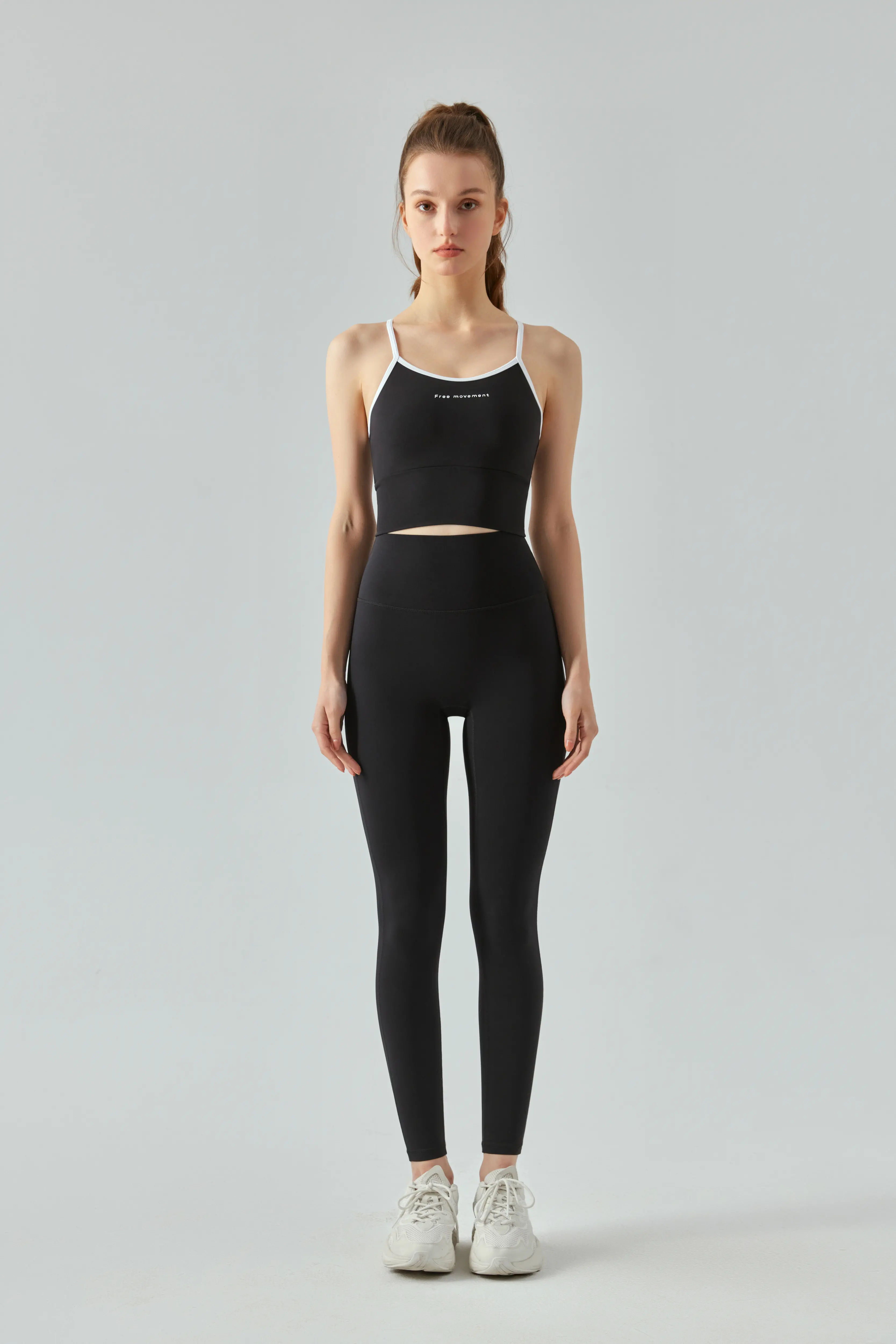 Cross-Strap Yoga Top with Thin Straps & Removable Padding