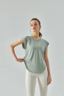 Breathable Quick-Dry Women's Yoga Wear - Loose Shoulder-Covering Vest Tee