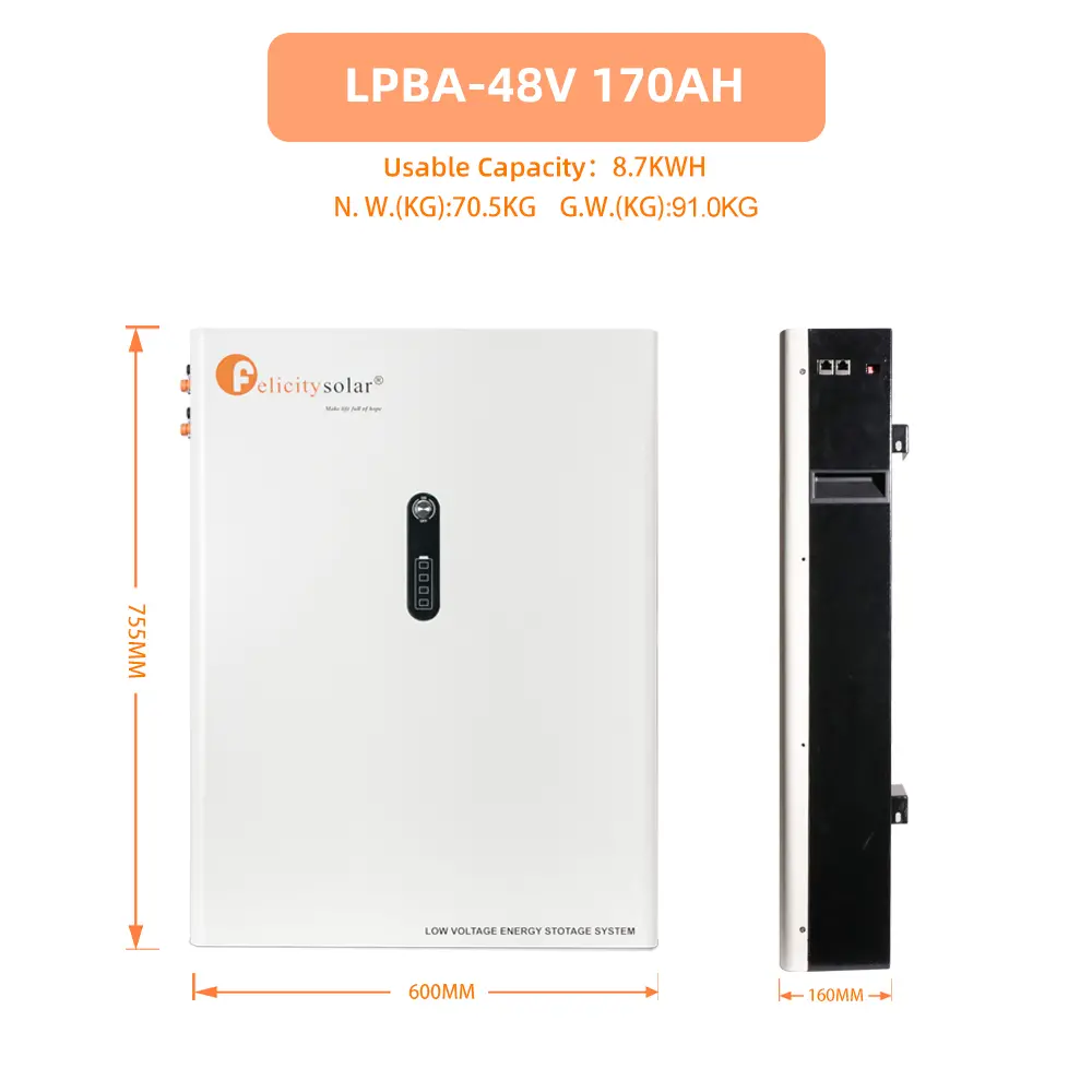 51.2V 8.7kwh LPBA48170 LiFePO4 lithium battery-3