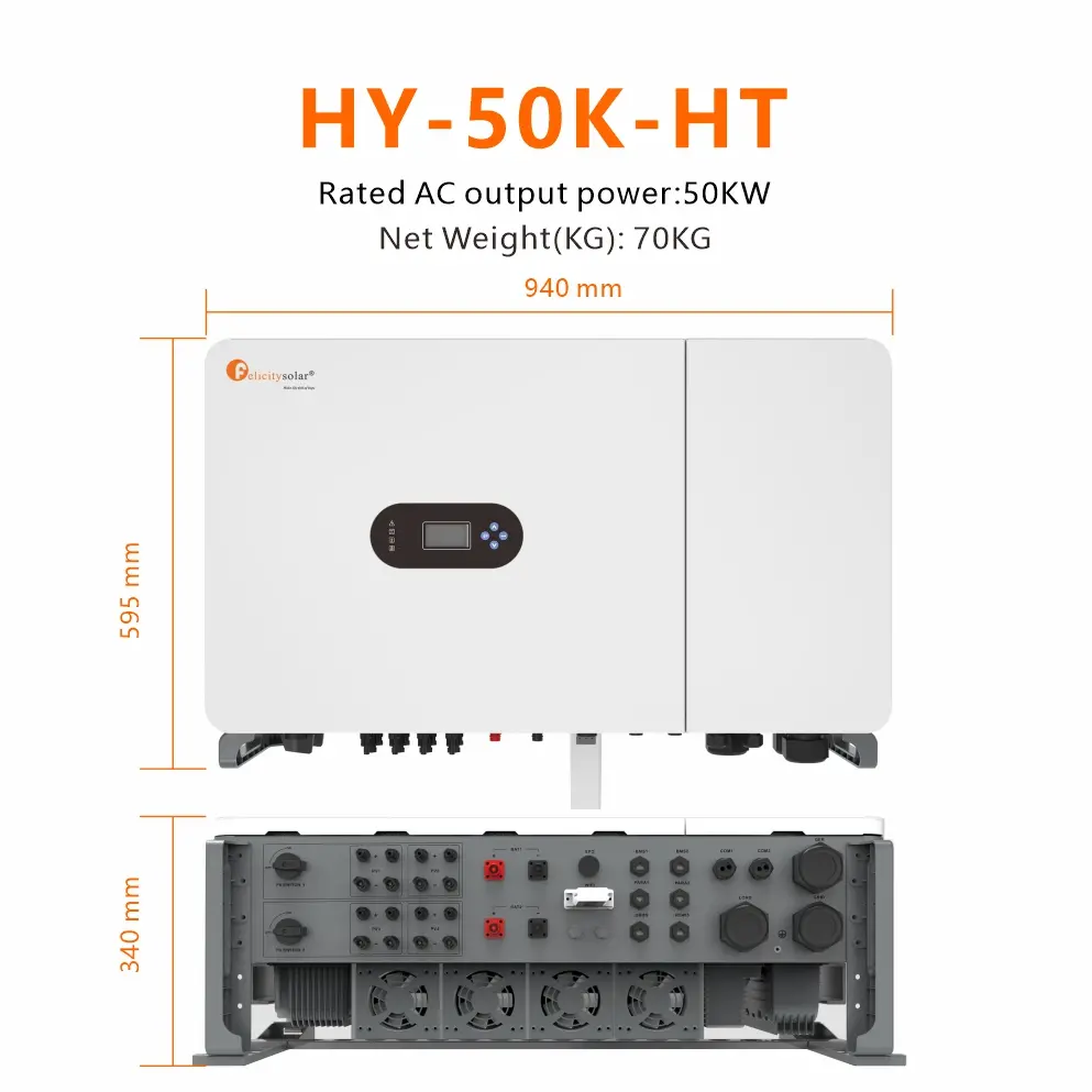High Voltage Hybrid 3 Phase Solar Inverter