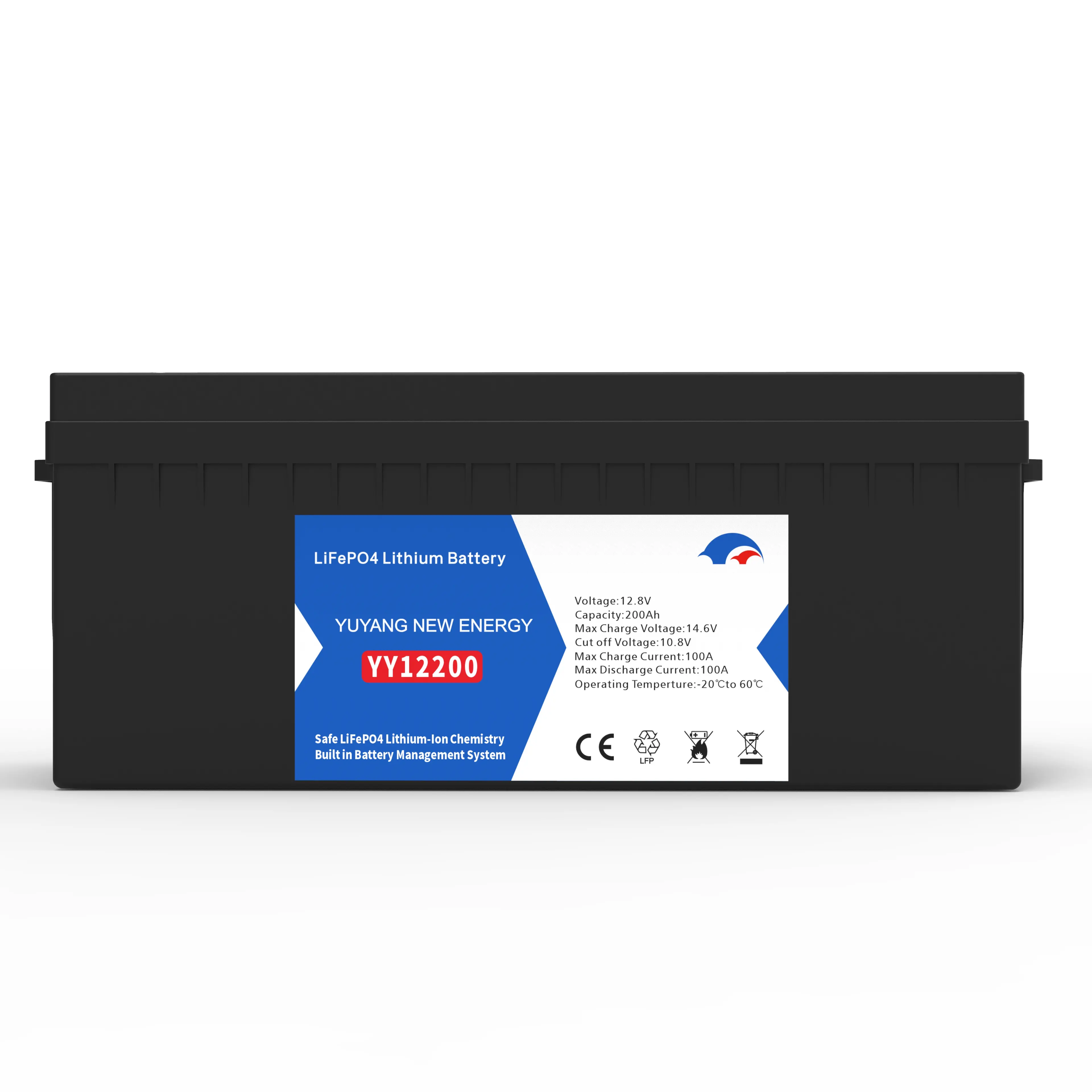 12.8V 150AH Plastic Case LiFePO4 Battery