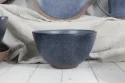 Color clay dinnerware in double reactive glaze