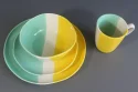 3 colors stoneware dinnerware