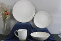 White speckled glaze in16pcs stonware set