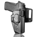 Pistola y flor Nivel II Retención OWB Funda para Smith & Wesson M&P Shield 9MM, SD9VE SD40VE, 9mm/380 Shield EZ
